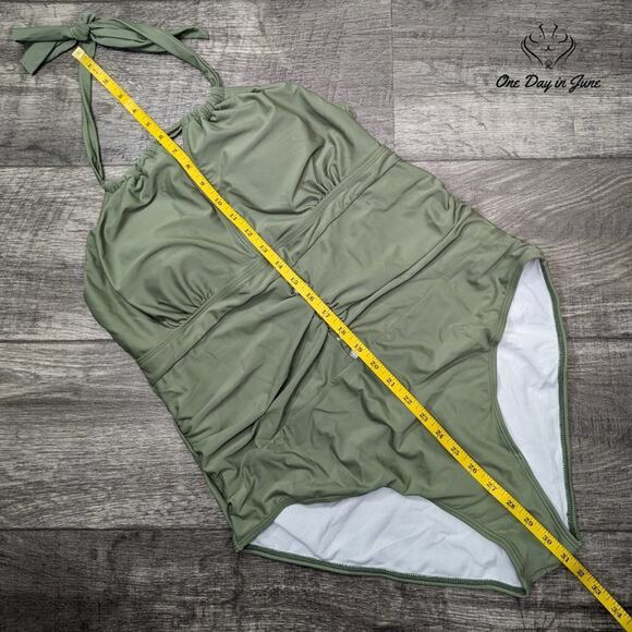 Charmo V Neck One Piece Swimsuit Size 3XL - Picture 4 of 5